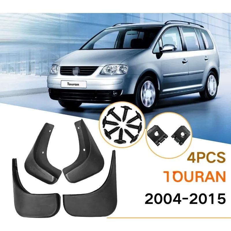 Front Rear Car Mud Flaps For VW Touran Caddy 2004-2010 Mudflaps Splash Guards Mud Flap Mudguards Fender 2009 2008 2007 2006 2005