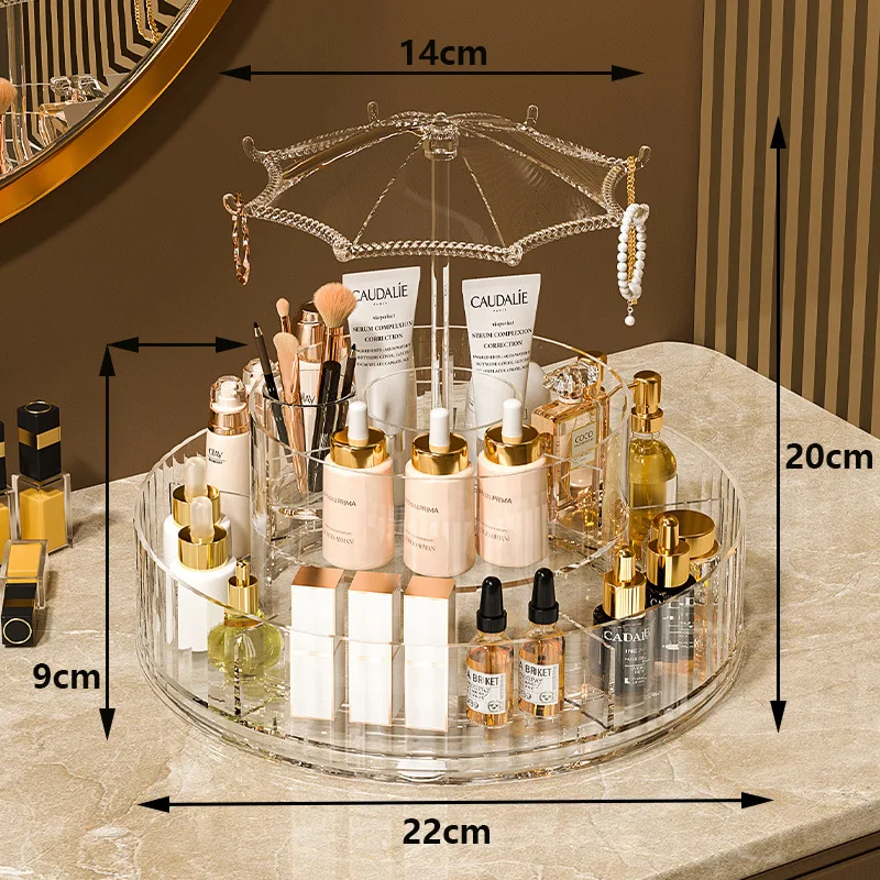 

Skincare Products Lipstick Dustproof Shelves Tabletop Dressers Jewelry Boxes Large-capacity Rotating Cosmetics Storage Boxes