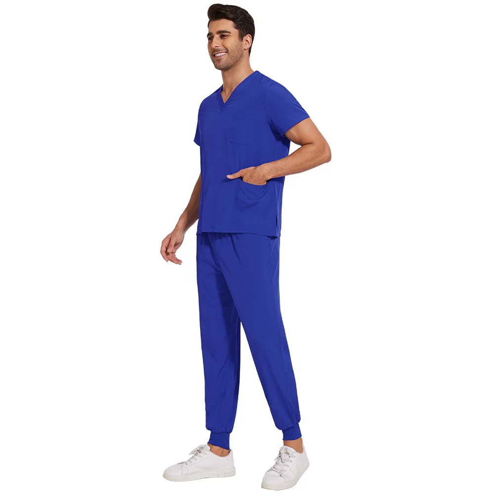 Men's Beauty Salon Operating Room Doctors Work Uniforms Surgical Clothes Quick drying Comfortable Elastic Clothes Set