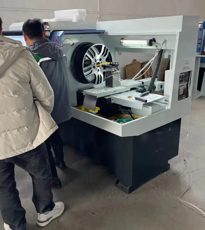 Automatic Alloy Rim Diamond Cutting CNC Lathe Machine Wheel Hub Surface Scratch Repair Rims Refurbishment Repair Equipment