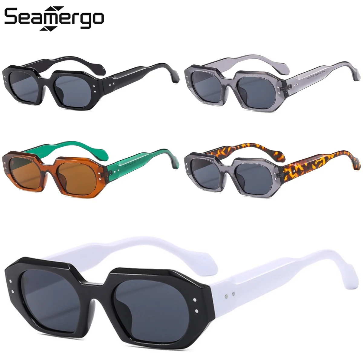 

SEAMERGO New Fashion Polygonal Sunglasses Unisex Outdoor Sports Travel UV Protection Glasses Men's Classic Pilot Sunglasses