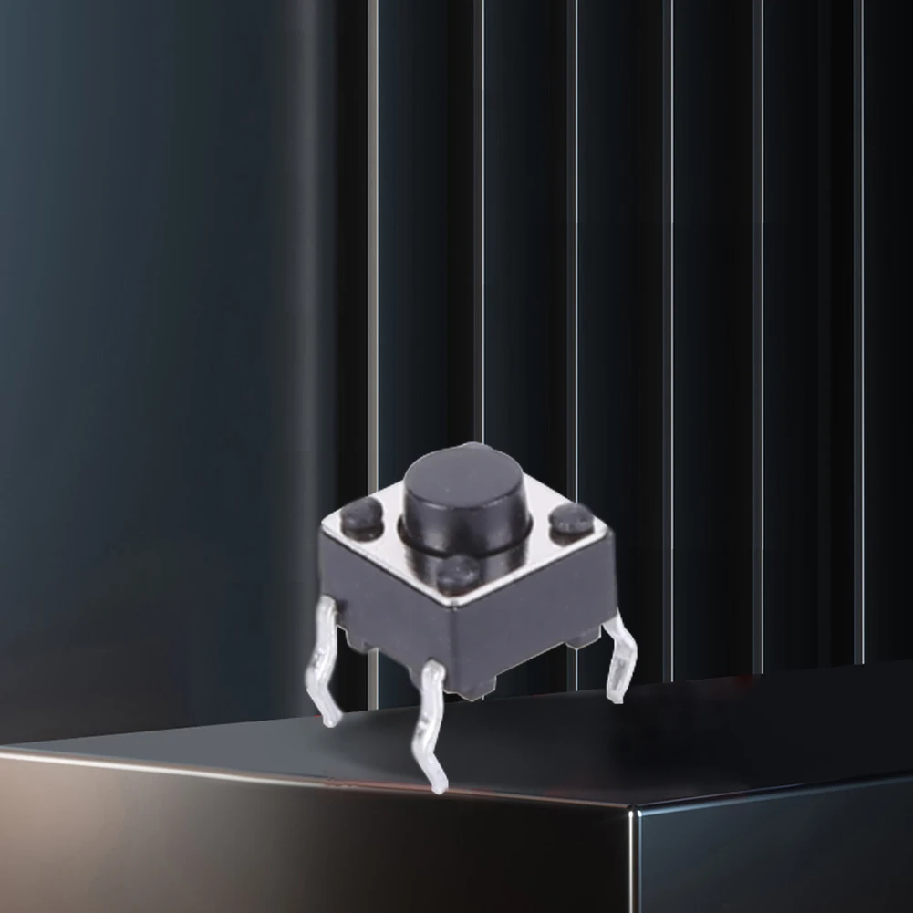 100PCS Tactile Push Button DIP Switch for PCB Applications Compact Vertical Micro Switch 6X6X5mm Electronic Parts