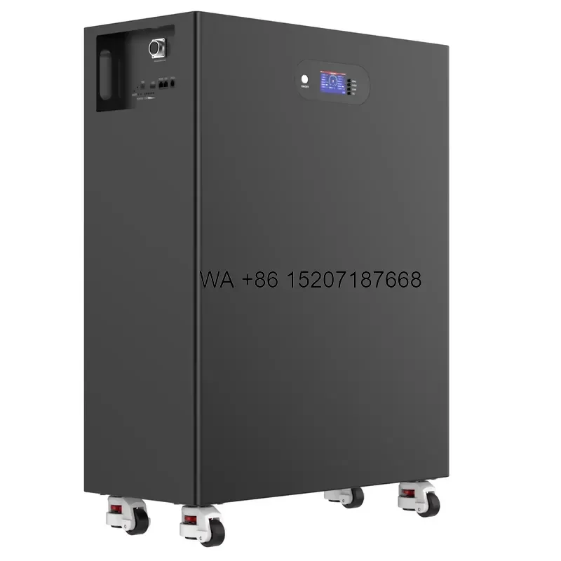 Wmwmnu 30kWh Vertical Home Energy Storage Battery LiFePO4 51.2V Floor Standing Solar Battery with Smart BMS for House Backup