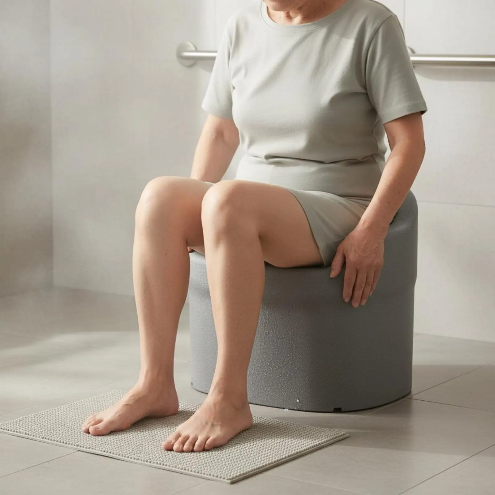 Silla de ducha antideslizante para perros – Resistente y con drenaje - imagen 2