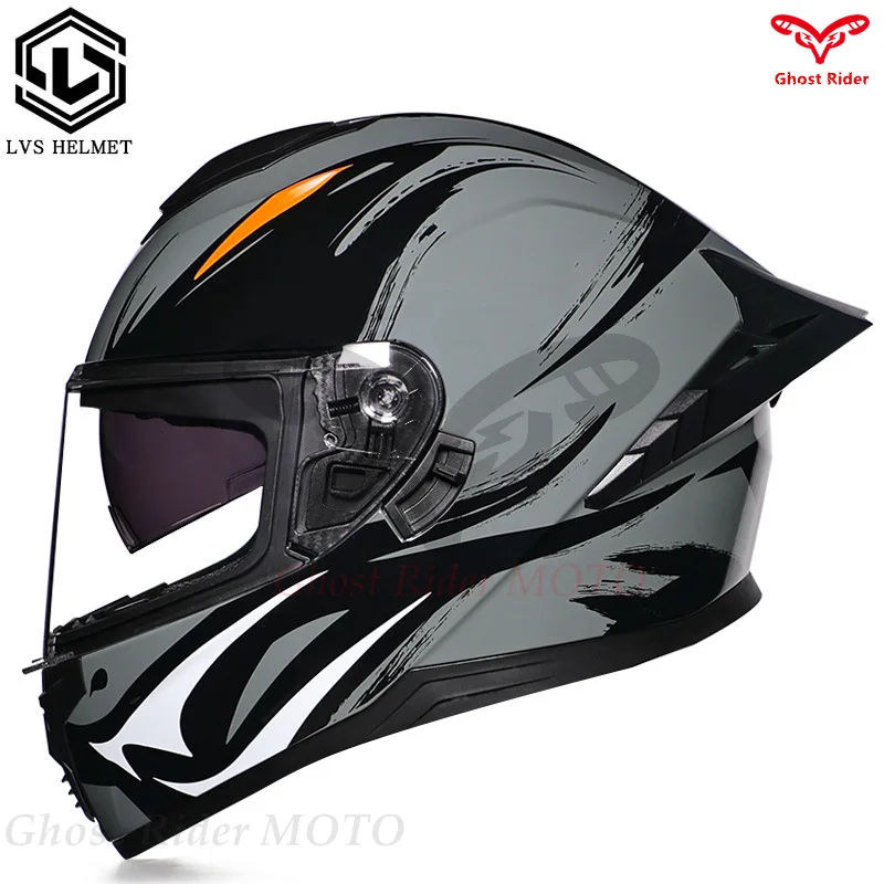 LVS upgraded DOT full helmet dual-lens helmet for men 4 season universal female rider motorcycle dual-lens helmet LVS703