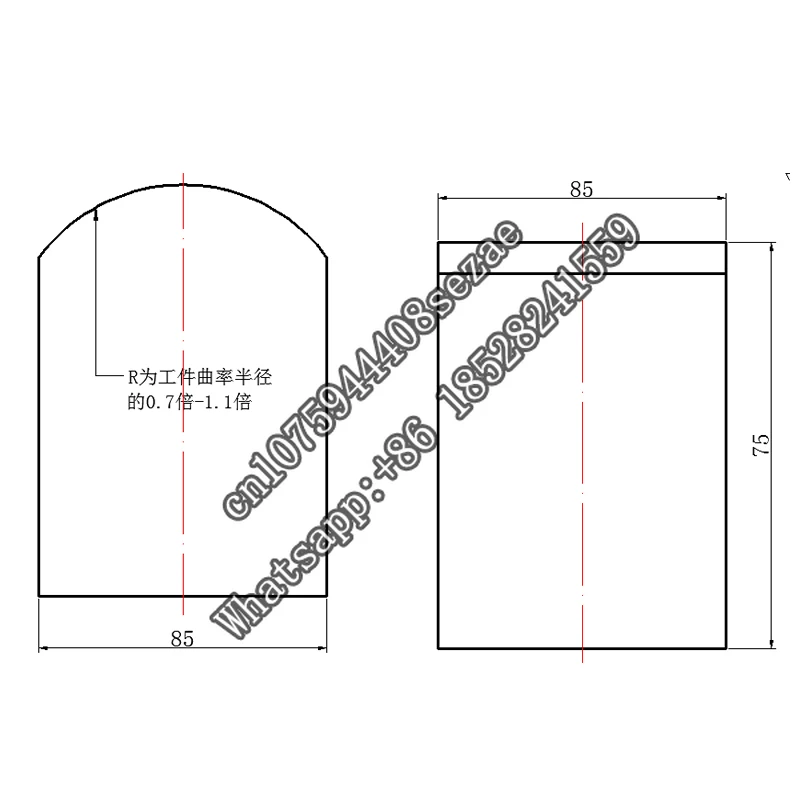 Customized CS-4 test block NBT47013-2015 CSIII standard   (curved comparison  )