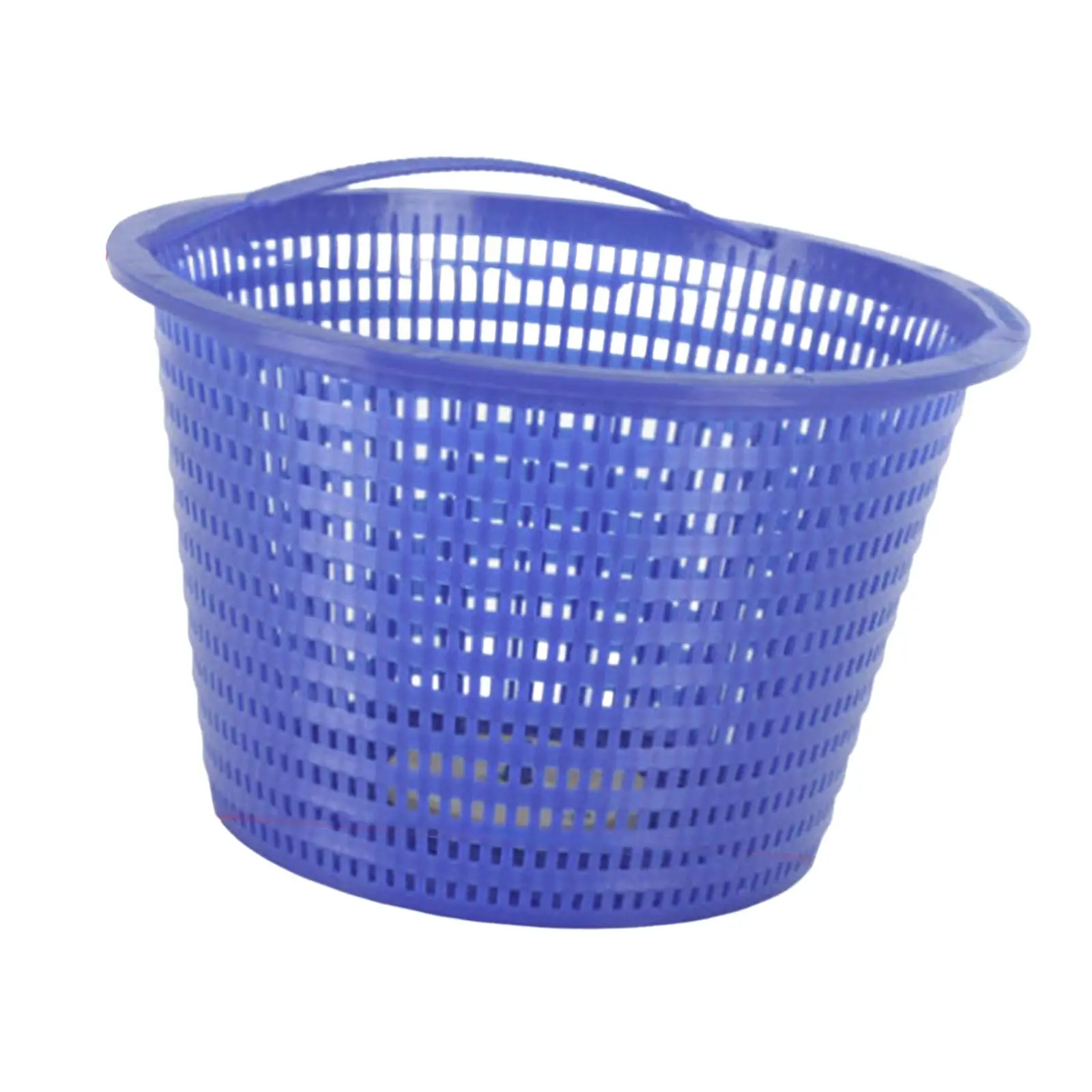 Skimmer Basket Replacement for Pool Filter with Handle Round Strainer Catches Leaves Debris for in Ground Swimming Pool Blue
