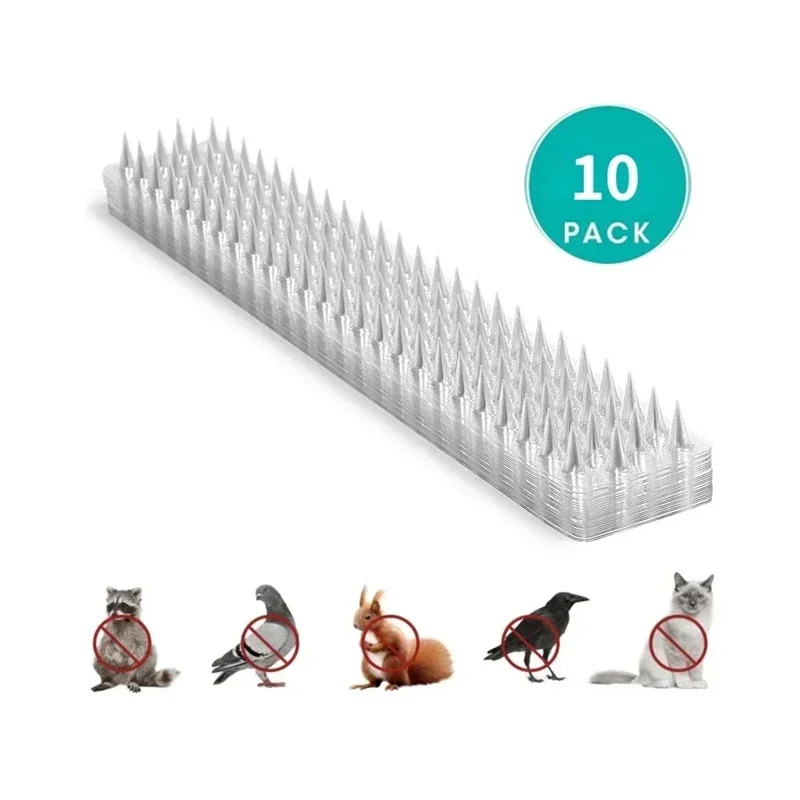 Bird Repeller Spikes Fence Wall Cat Anti Pigeon Spikes Anti-Bird Outdoor Squirrel Garden Fences Animal Repellent