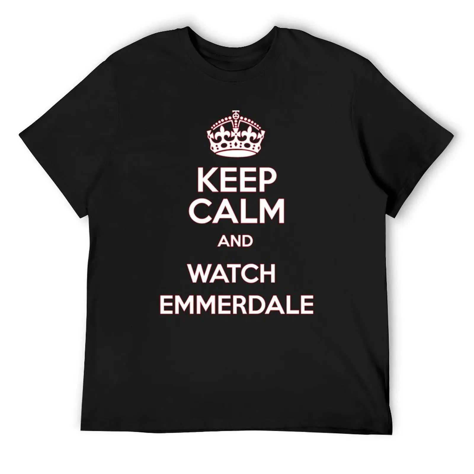 

Emmerdale Keep Calm And Watch It! S T-Shirt cute clothes cotton graphic tees vintage clothes mens graphic t-shirts hip hop