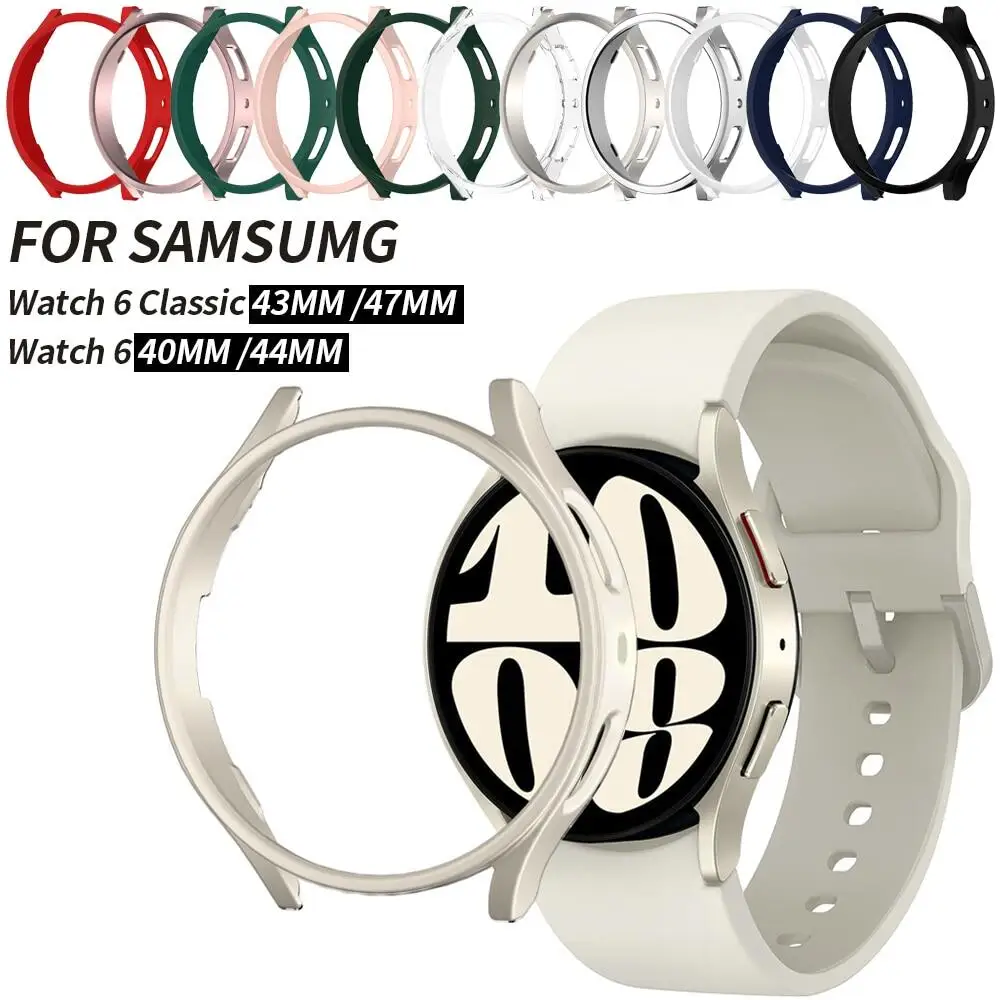 Case for Samsung Galaxy Watch 6 40mm 44mm PC Hard Hollow Frame Protective Bumper for Galaxy Watch 6 Classic 43mm 47mm Cover