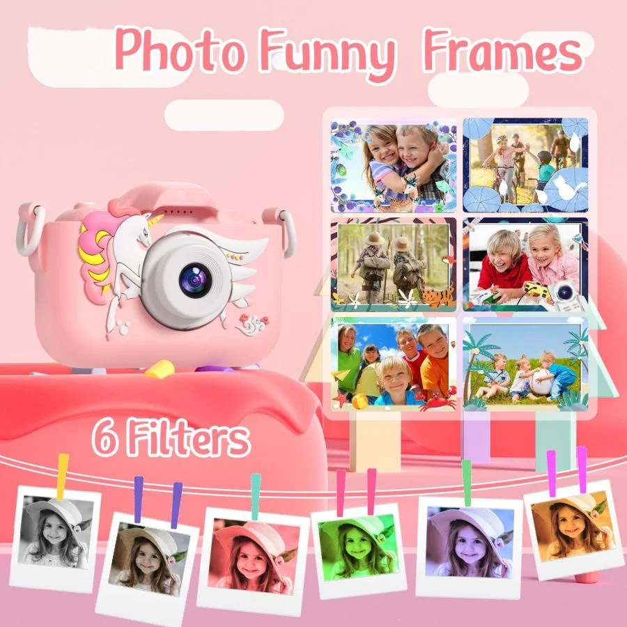 Crianças câmera digital com 32gb cartão dinossauro mini câmera brinquedos 1080p hd vlogging fotografia câmera para presentes de aniversário de natal