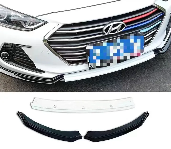 3PCS Car Front Bumper Lip Spoiler Splitter Diffuser Detachable Body Kit Cover Guard For Hyundai Elantra 2016 2017 2018 2019