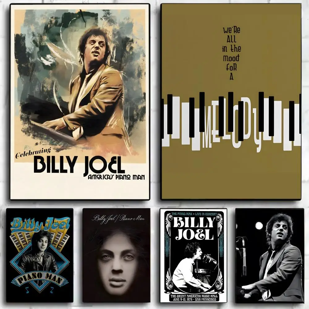 Story - Piano Man Old Singer B-Billy J-Joel Poster Wall Art Print Poster Decorative Mural Home Decor Gift Unframed