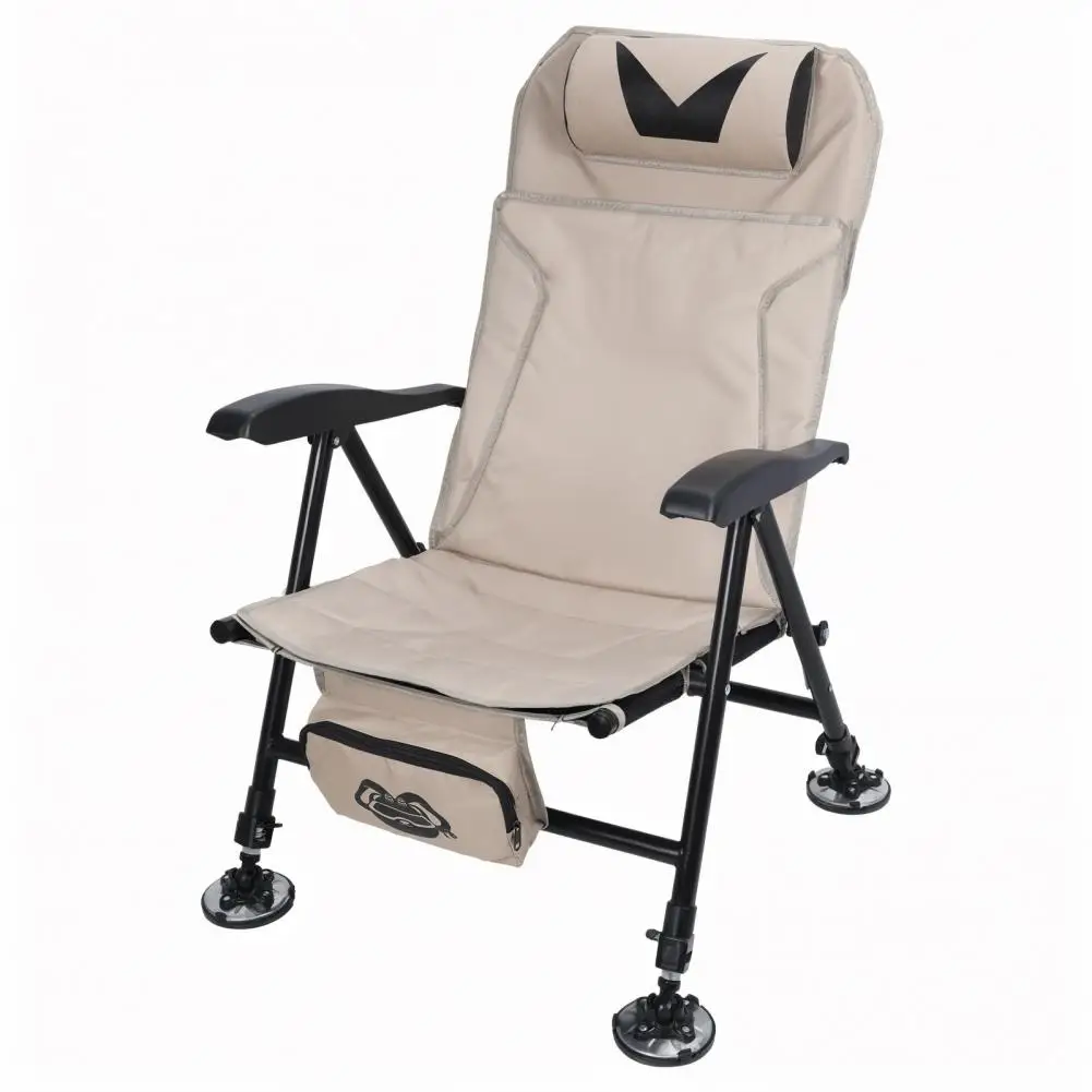

Reclining Fishing Chair Foldable Fishing Chair Outdoor Folding Chair with Storage Bag Fishing Hunting Seat with Oxford Cloth