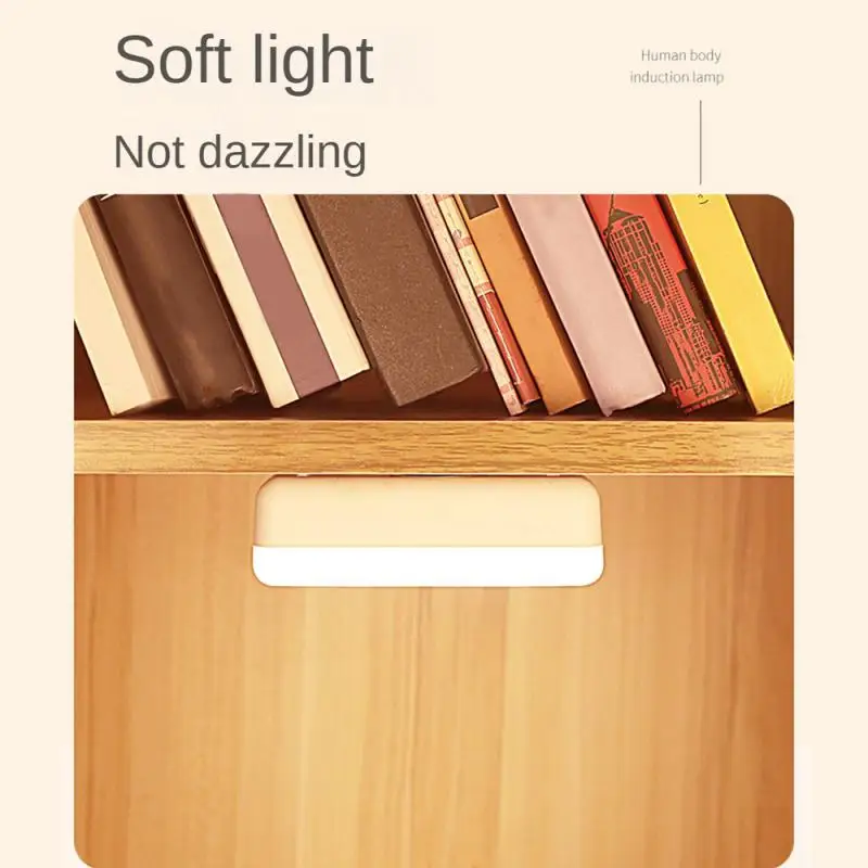 LED Night Lamp With Motion Sensor Rechargeable LED USB Night Light Wireless Led Bedside Table Lamp Portable Camping Lighting