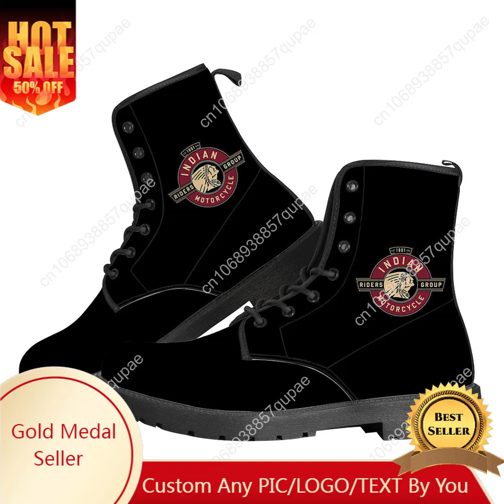 I-Indian Vintage Boots Motorcycles Mens Womens Teenager Shoes Casual Boot Outdoor Light High Quality Couple Customize Shoes