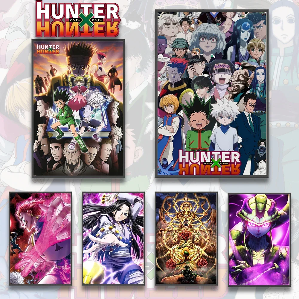 Anime HxH kendinden yapışkanlı Poster Killua Zoldyck Kurapika Gon Freecss Hisoka Kawaii duvar odası dekorasyon çocuk hediye duvar kağıdı