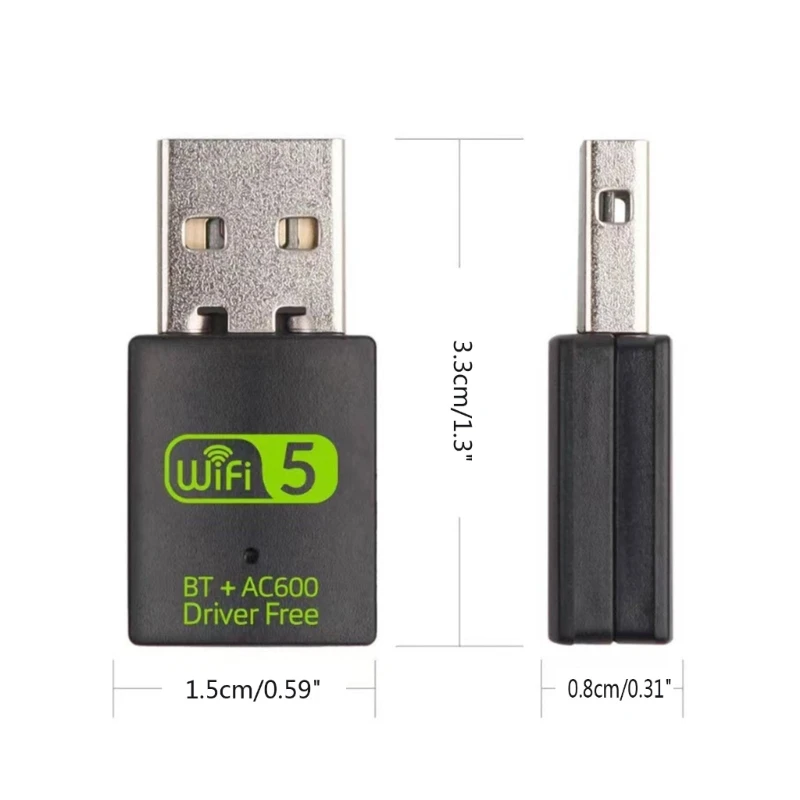 Wireless  Card USB Wifi Adapter BT+AC600 Mini USB WLAN Dongle 600Mbps