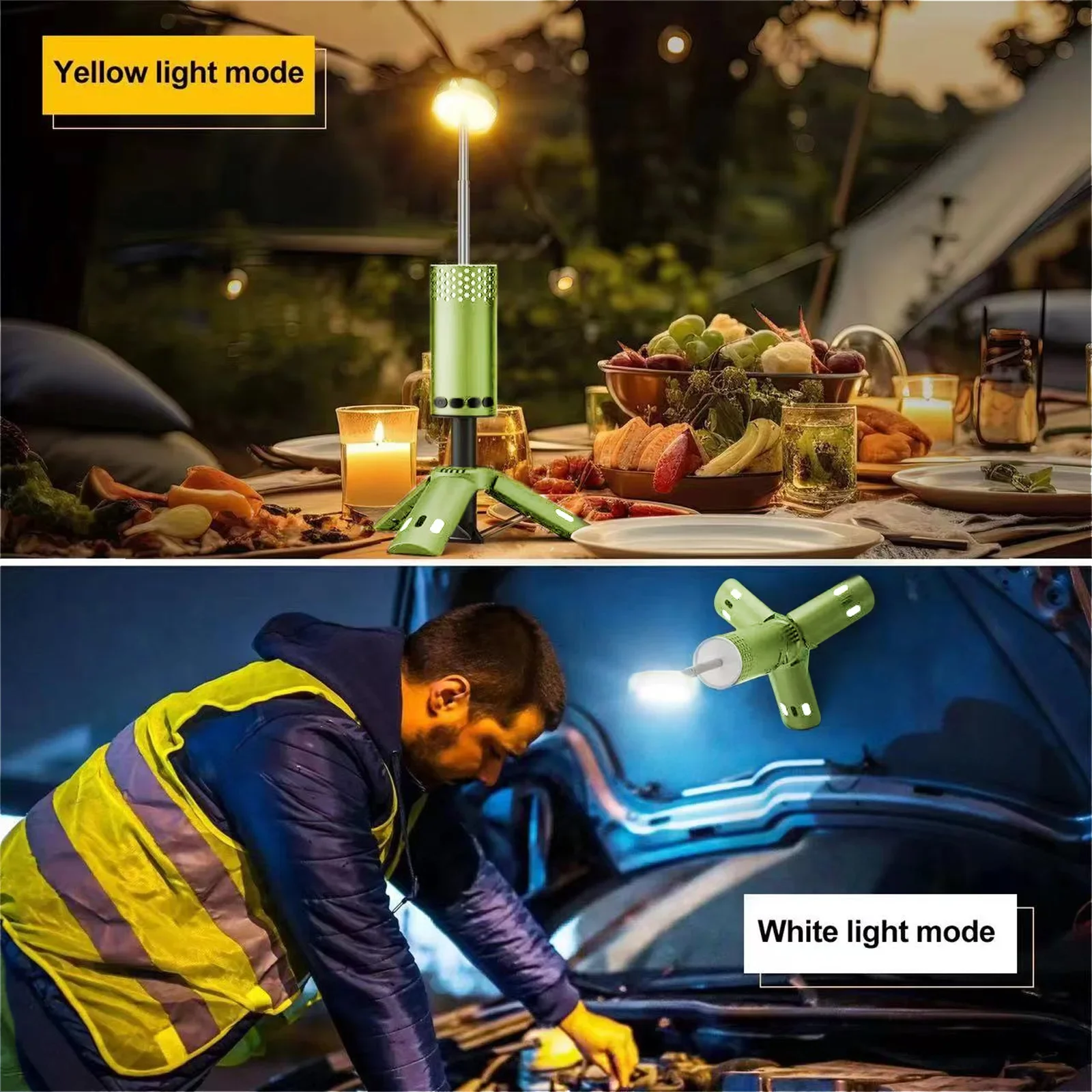 Portable Telescopic LED Camping Light Rechargeable Lantern for Outdoor Adventures Compact Magnetic Base Camping Tent Light Luces