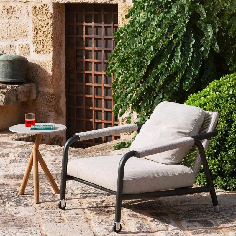 Outdoor balcony sofa rattan garden courtyard three-piece coffee table combination fashion rattan chair outdoor furniture