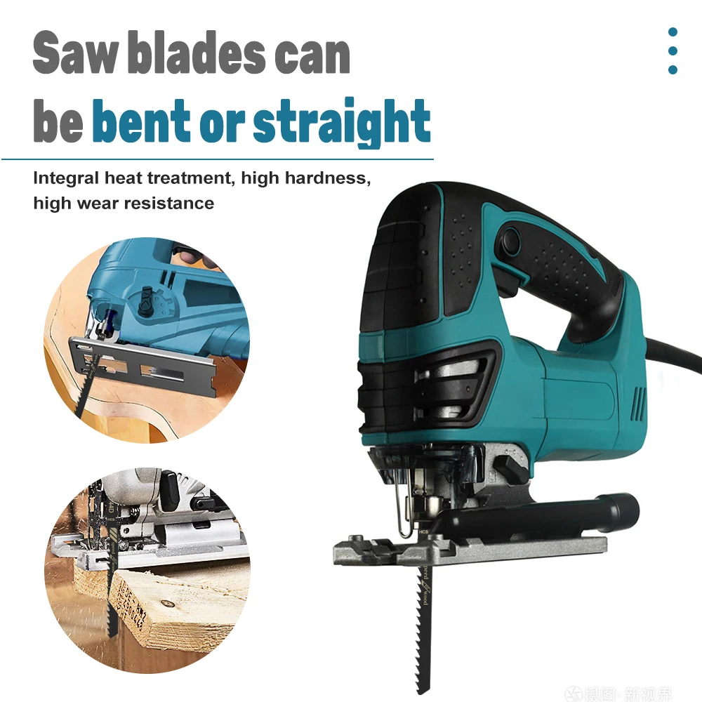 Jigsaw Blades Set T-Shank Jig Saw Blades for Wood Plastic and Metal Cutting Compatible as Bosch/DEWALT/RYOBI/One+/Makita