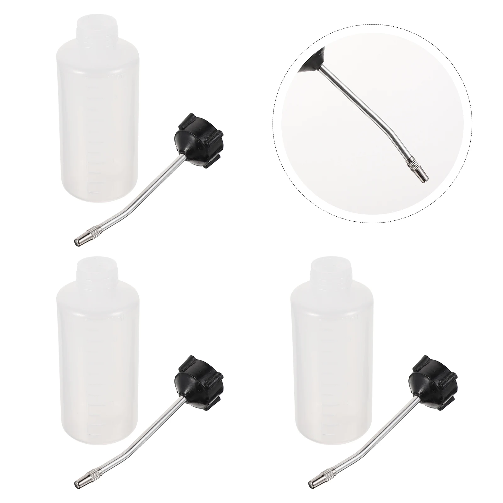 

3pcs Sewing Machine Bottle Industrial Long Mouth Empty Oiler Refueling Tool Household Appliances Pot Plastic Oil Can Leakproof