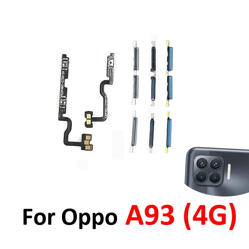 Für Oppo A93 4G CPH2121 CPH2123 Telefon Neue Power-Lautstärketaste Ein/Aus-Steuertaste Internes Flexkabel Ersatzteile Schwarz