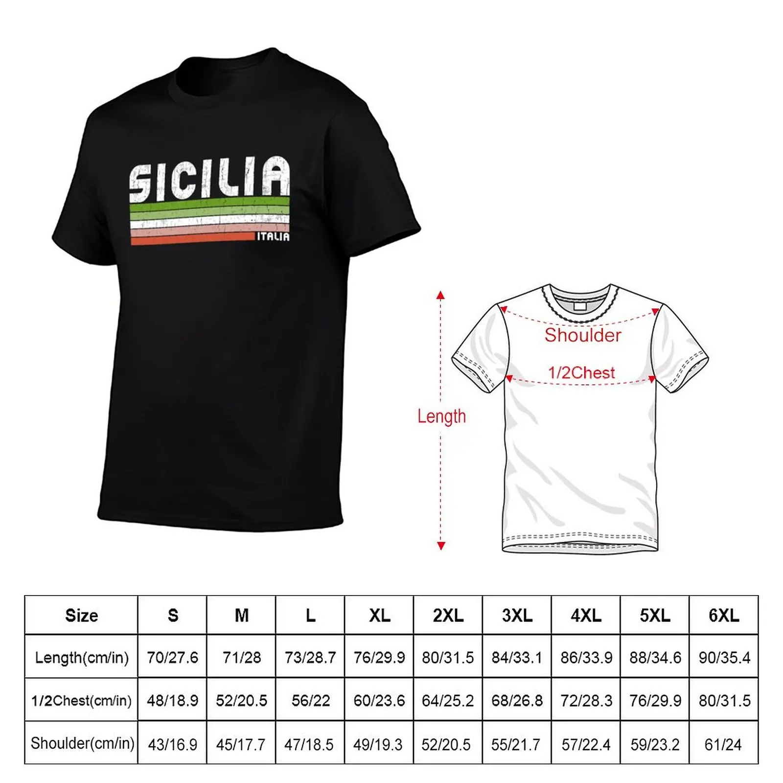 Sicilia Italia - Retro Italy Design T-Shirt plus size clothes quick-drying graphics street wear t shirts for men graphic