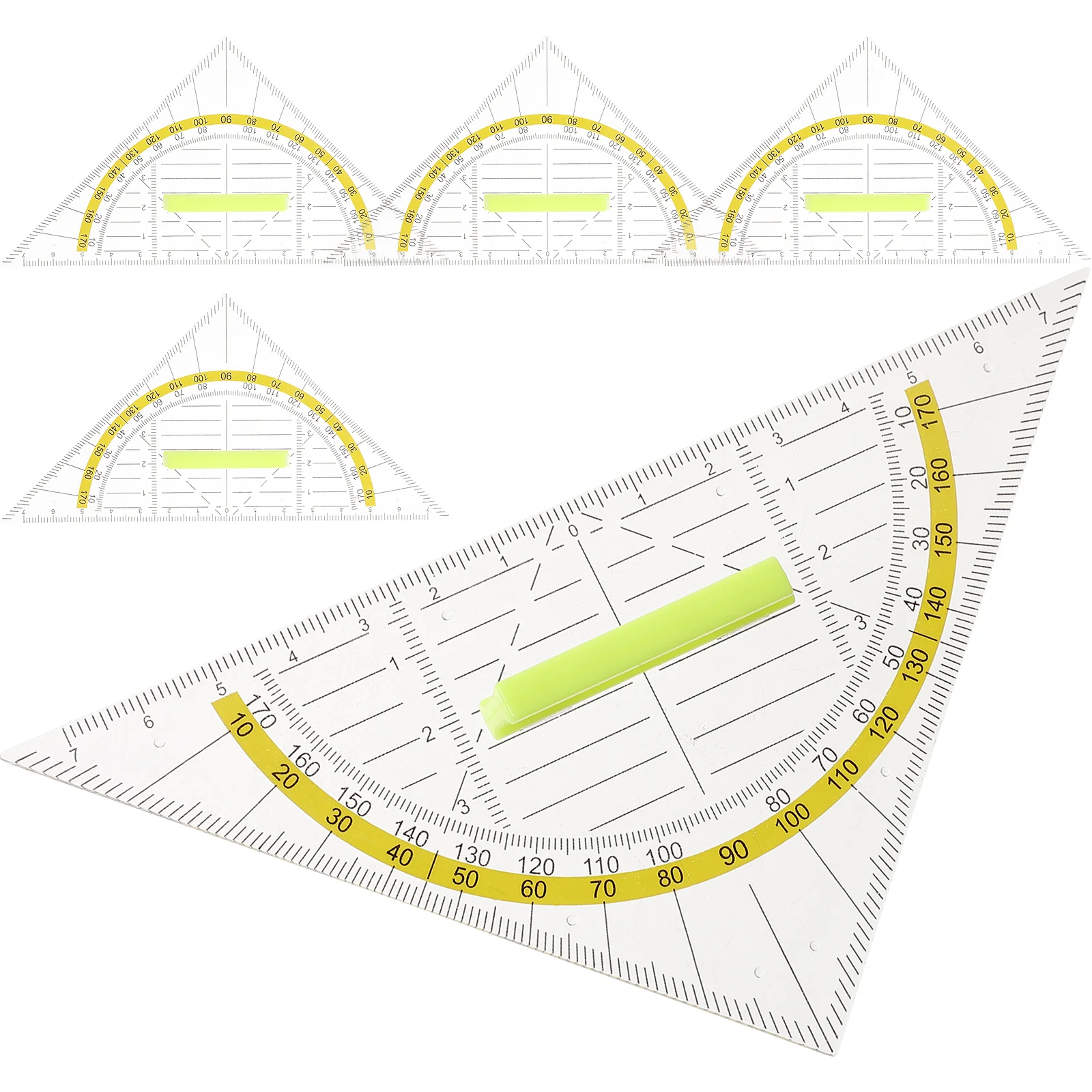 Ruler Measuring Clear Geometry Math Measurement Tools Ruler Tool School Stationery Supplies Plastic Ruler for School Daily