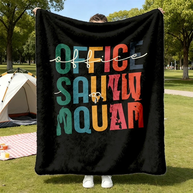 Office Squad Flannel Blanket, Office Dream Team Flannel Throw, School Secretary Cozy Blanket, Back to school Warm