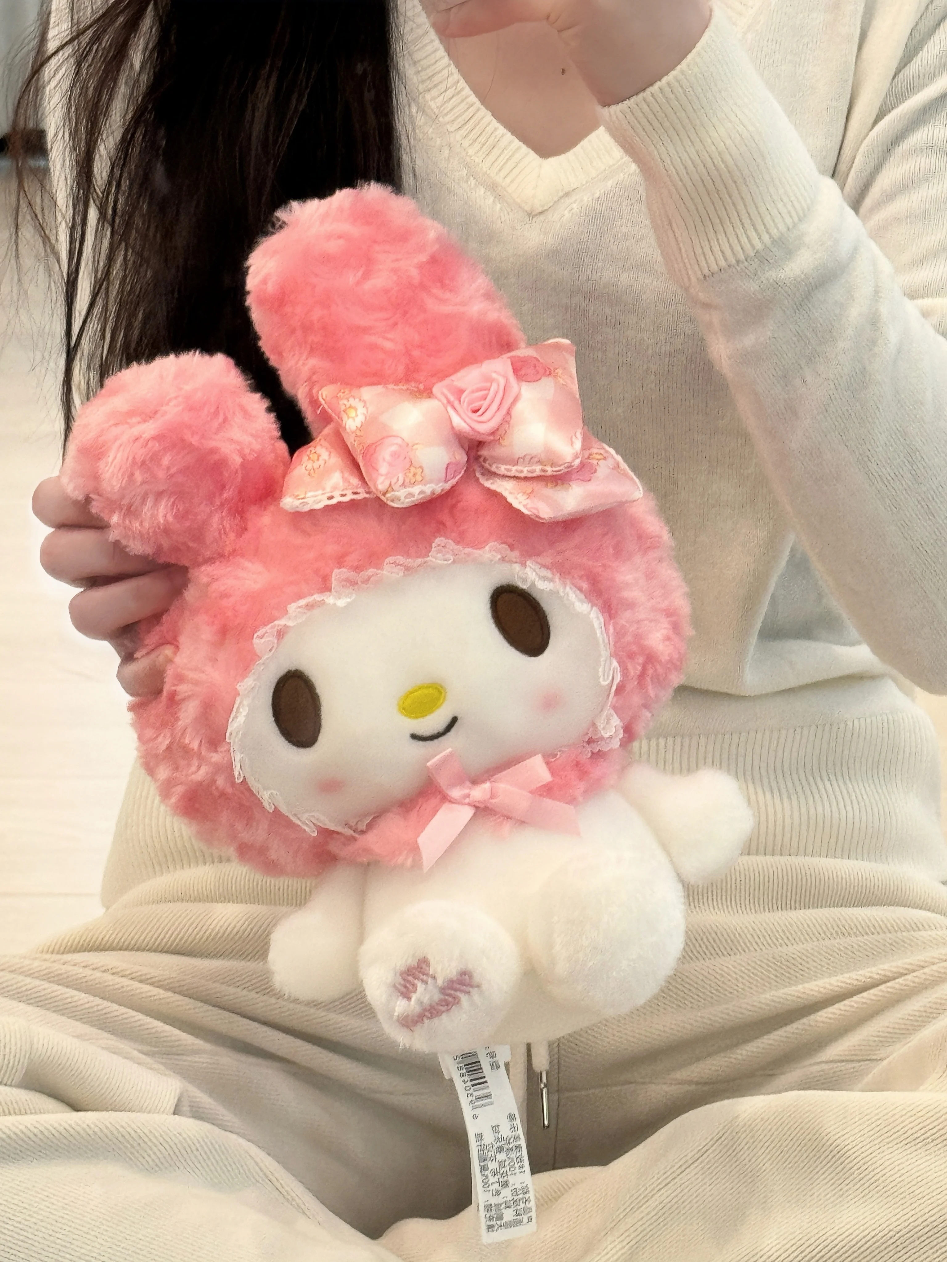 22-30 см натуральная Sanrio Hello Kitty Kawaii Rose My Melody аниме мягкие игрушки плюшевая кукла-компаньон детский подарок на день рождения