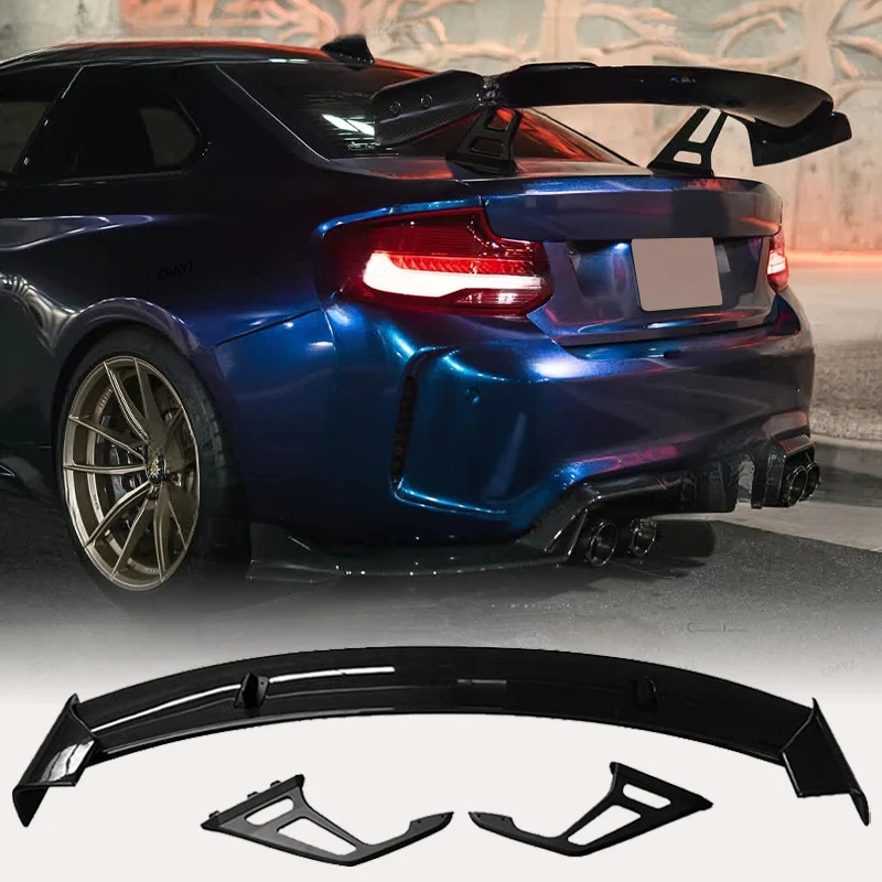 

Sturdy 2 Series F22 F87 M2 M2C Sport Coupe 2014 - 2019 GT Style Carbon Fiber Car Rear Trunk Racing Spoiler Boot Lip Wing