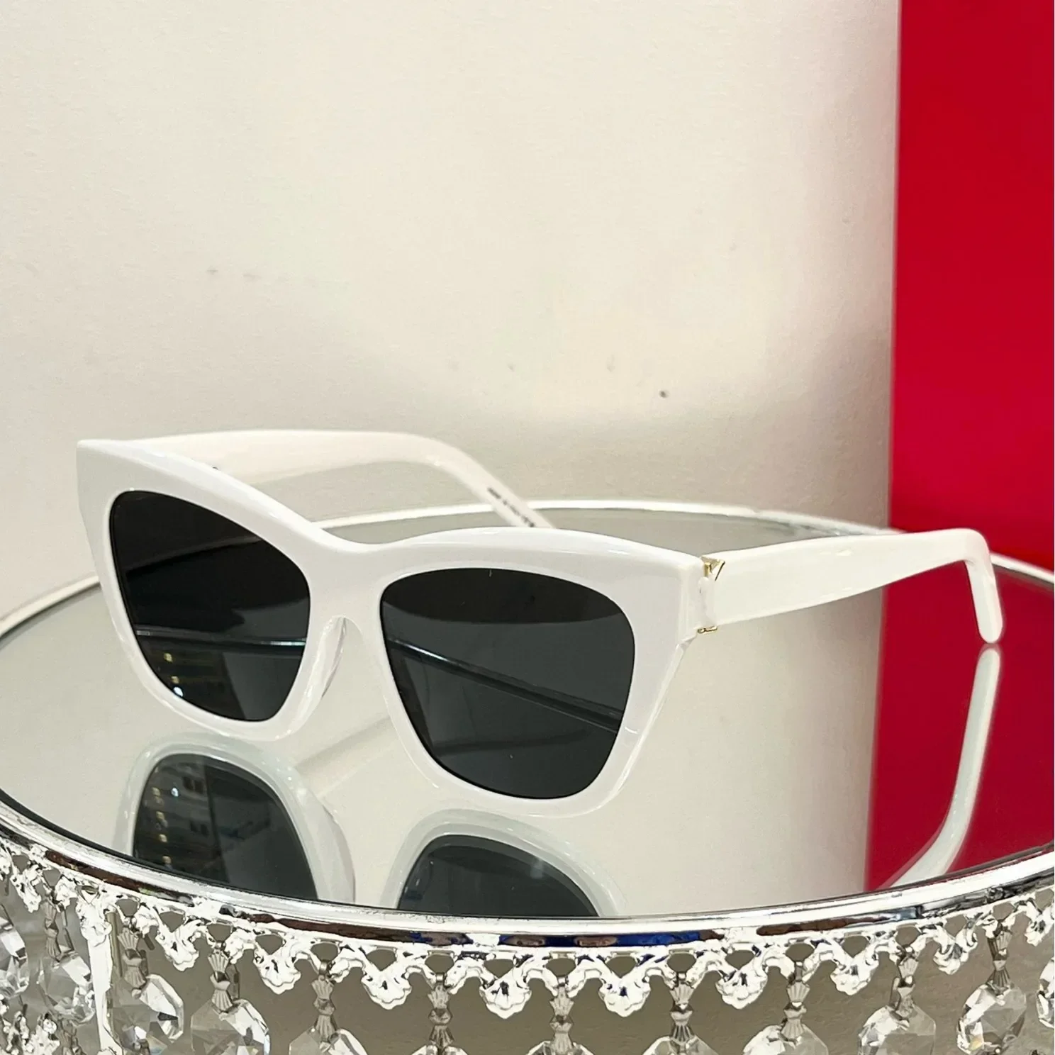 نظارات شمسية أوروبية أمريكية SLM79 أصلية جديدة لوحة فاخرة على شكل عين القطة نظارات شمسية نسائية متعددة الاستخدامات للتجارة الخارجية #4