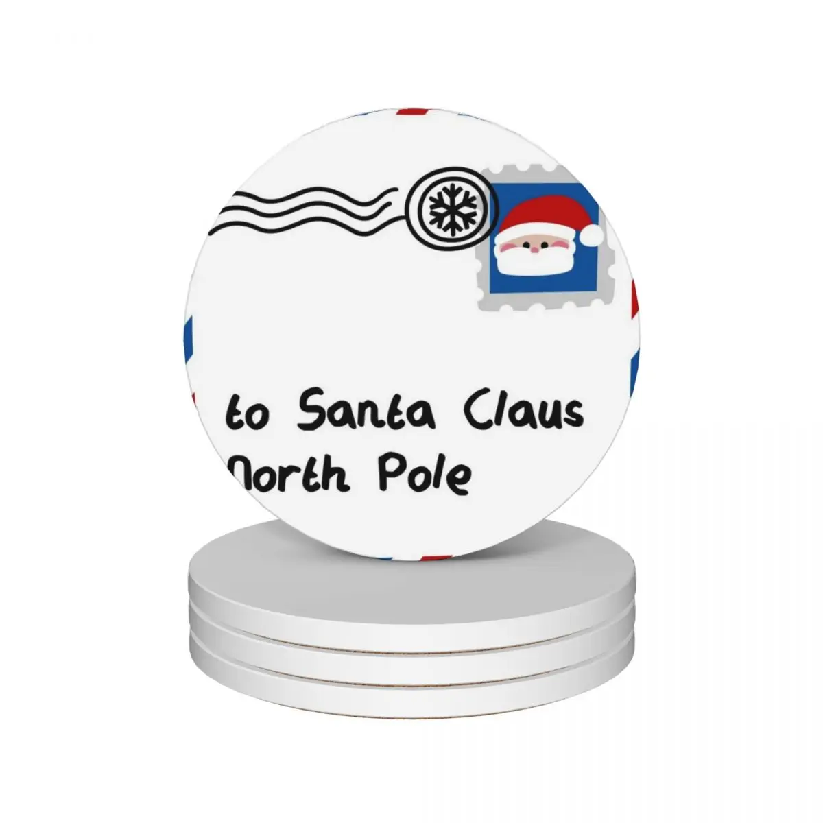 

Letter To Santa Claus Ceramic Coasters (Set of 4) for drinks set cup set cute cup Coasters