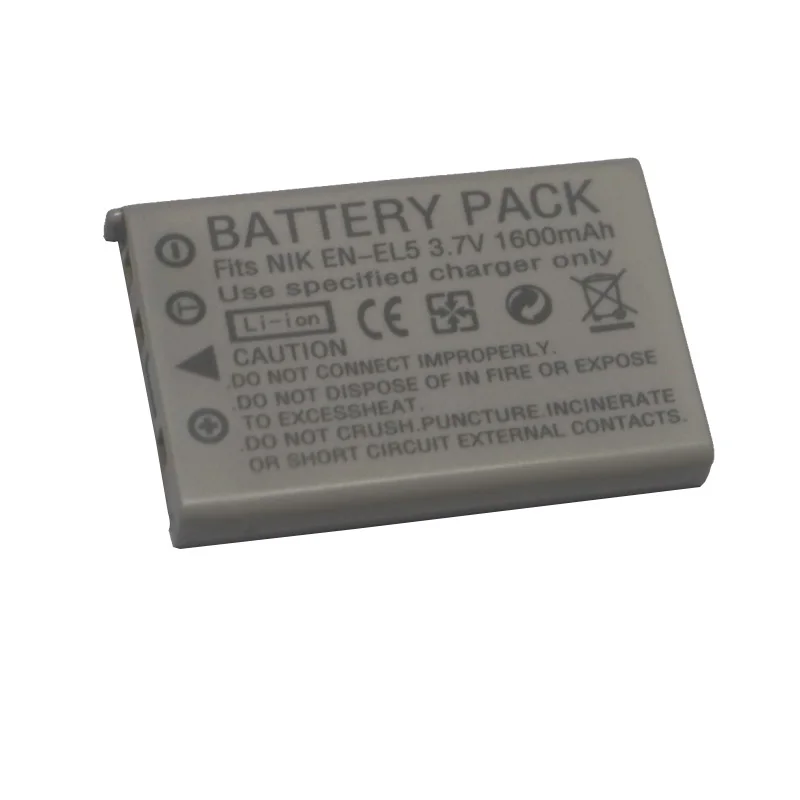 DVISI 3.7V 1.6Ah EN-EL5 EN EL5 ENEL5 Camera  Battery for NIKON Coolpix P530 P520 P510 P100 P500 P5100 P5000 P6000 P90 P80 Camera