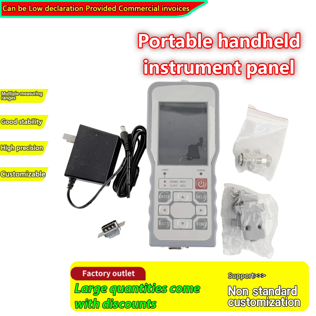 YB21 Strain Gauge Signal Indicator with Dual OC Alarm Output, Contact Input, Industrial Measurement  IEC61000 EMC, -30~60°C,