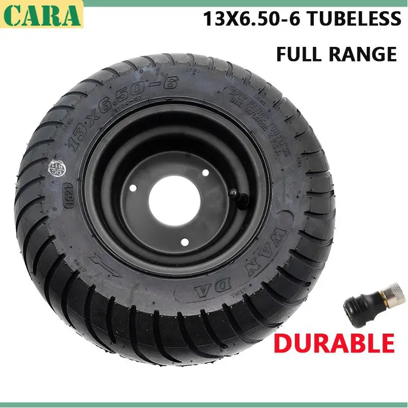 

13x6.50-6 tyre tubeless tire with alloy rim kits for ATV QUAD Golf Buggy Mower Go-kart Lawnmowers 13 inches vacuum wheels