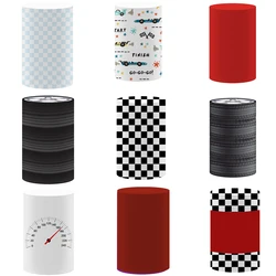 Race Car Theme Cylinder Covers for Racing Party Decorations Pedestal Cover Baby Shower Birthday Desserts Tablecloth Decor