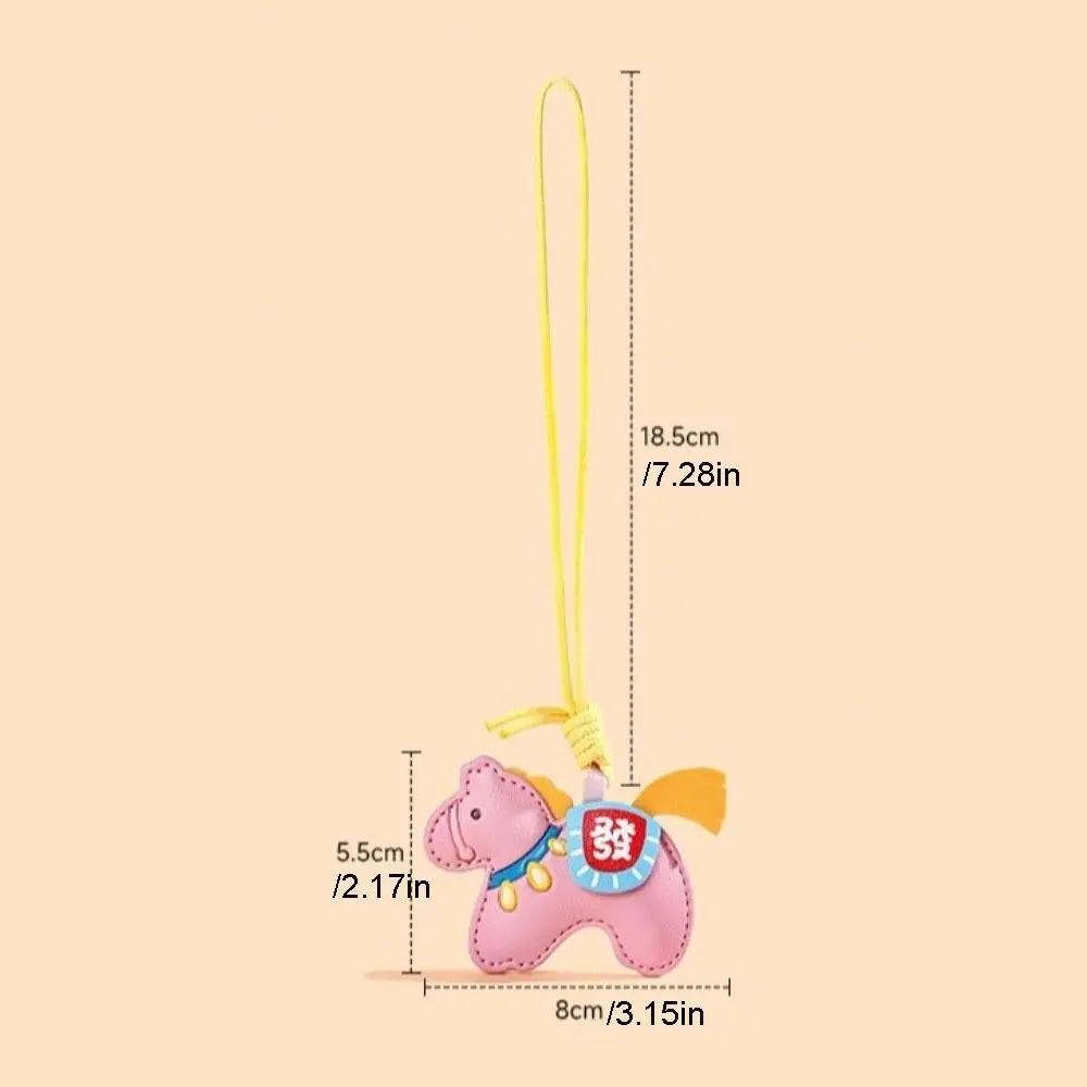 الكرتون الحصان المفاتيح الجلدية 2026 سنة الحصان الحصان قلادة الحصان زخرفة الصينية زودياك السنة الصينية الجديدة هدية ديكور المنزل #5