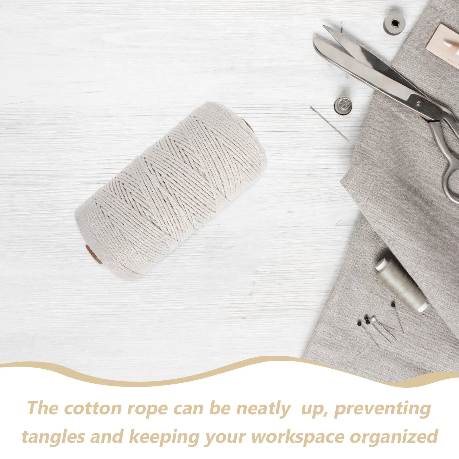 1 Roll Natural Cotton Rope Dur - Kitchen Baking Twine 评论和价格