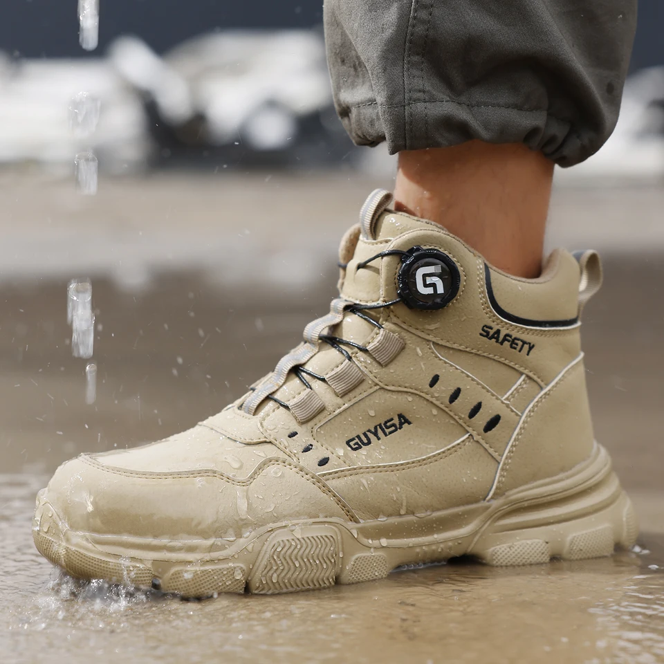 GUYISA Safety Shoes Steel Toe Boots High-cut Waterproof  display picture 2