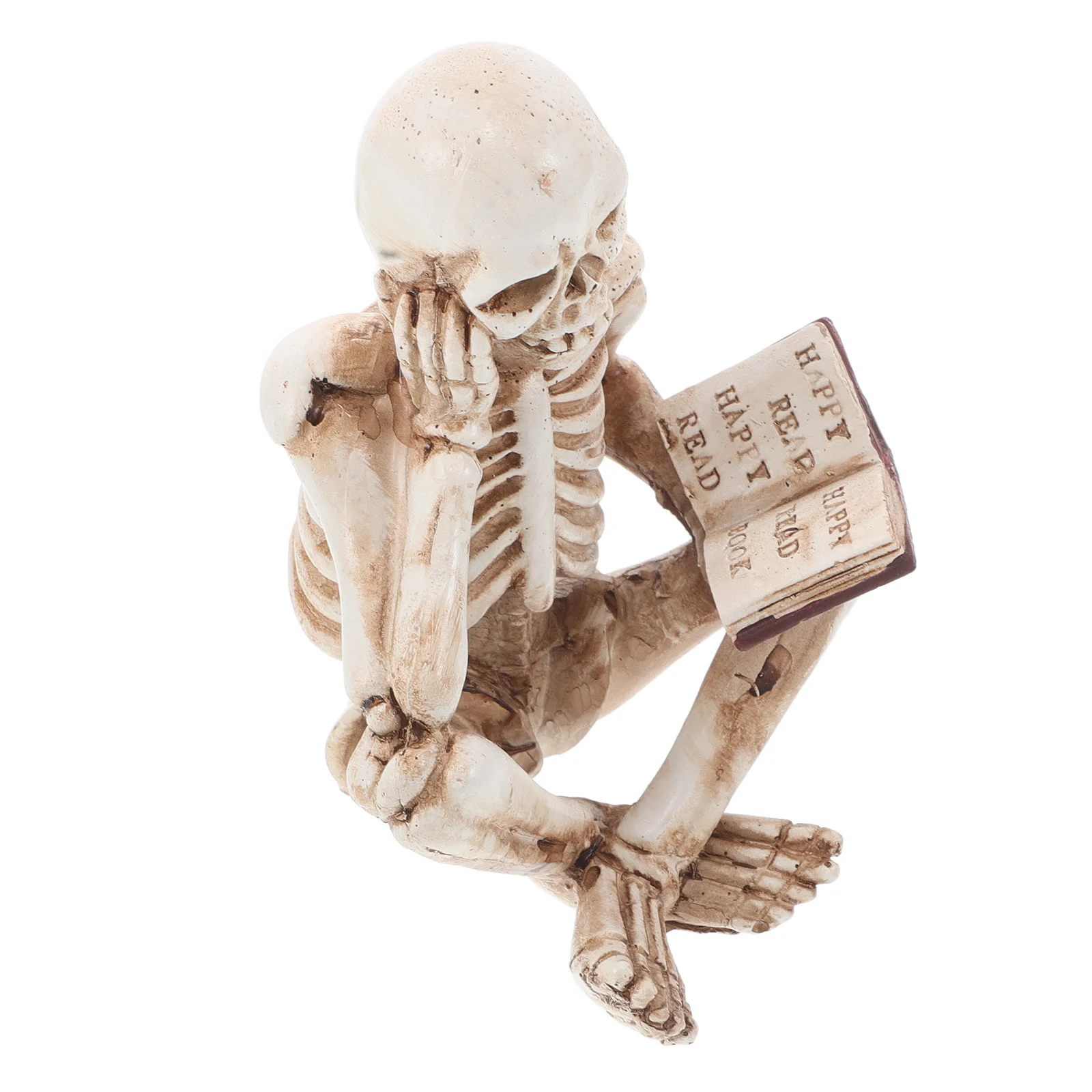 

Halloween Decoration Unique Resin Reading Book Halloween Desktop Ornaments Spooky Home Decor Accent