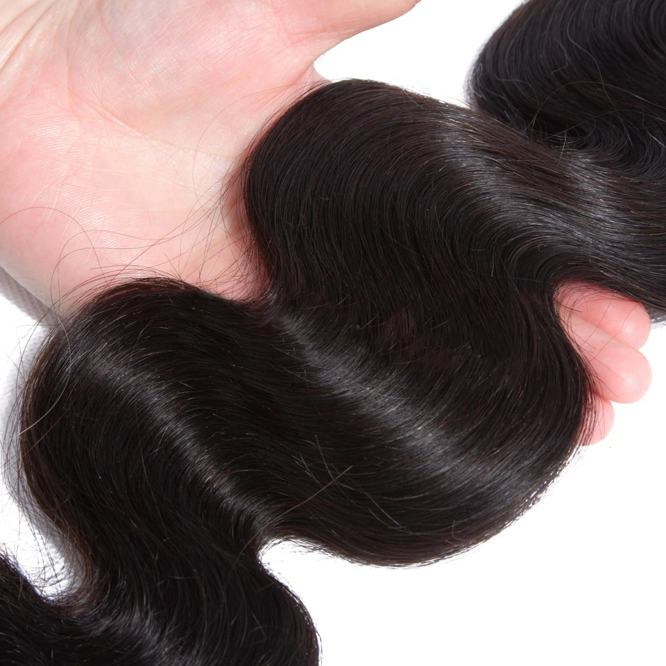 Unprocessed Brazilian Body Wave Hair Weave Bundles 100% Human Hair Weave Bundle Long Lasting Natural Black Human Hair Extensions