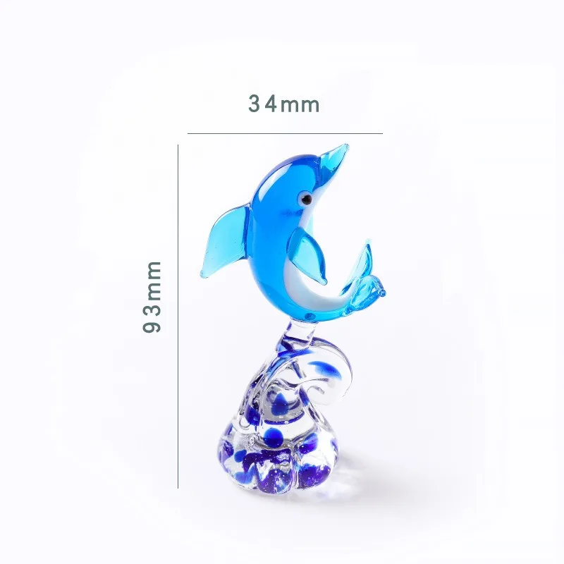 Japanese Creative Glass Dolphin Figurine Lovely Living Room Desk Decor Adorable Handmade Colored Glaze Ornament Unique Present