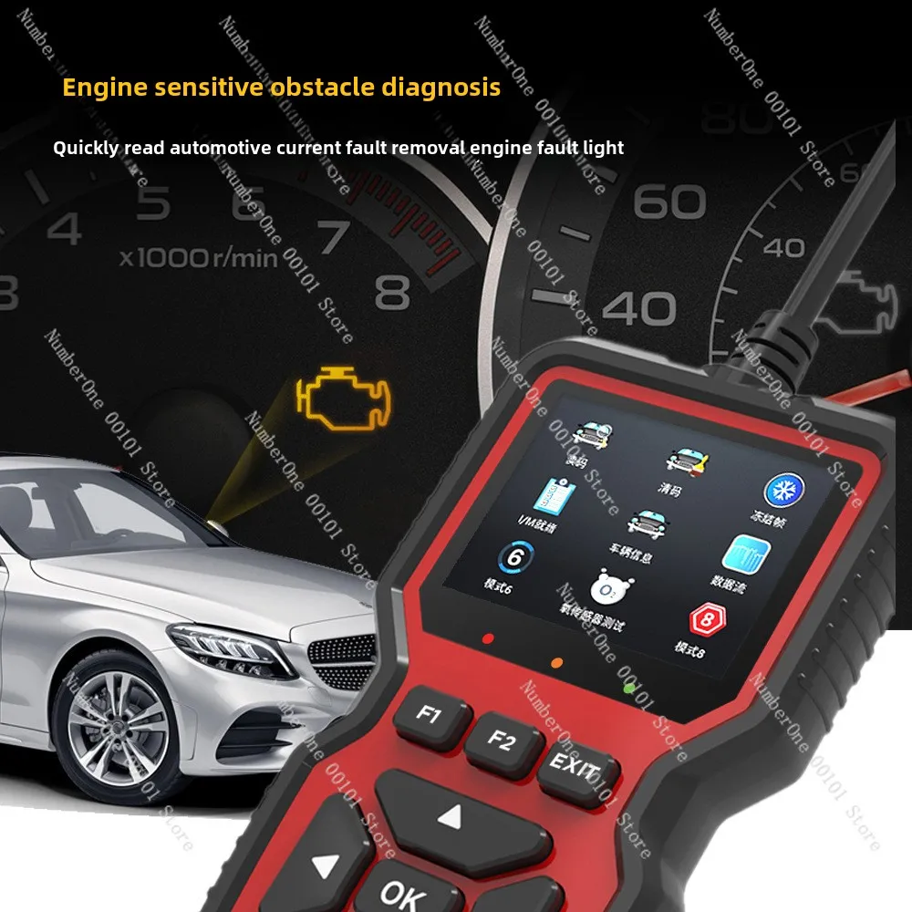 V519 car fault diagnosis instrument elm327 engine fault reading data stream battery voltage obd2 detection