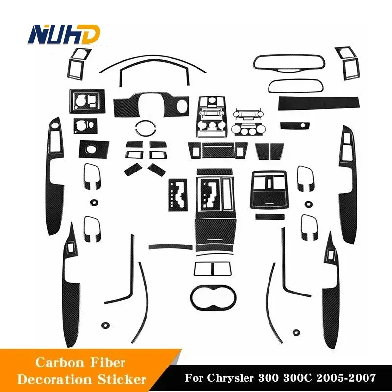 

For Chrysler 300 300C 2005 2006 2007 Car Carbon Fiber Interior Trim Protector Cover Patch Decoration All-car Sticker Accessories