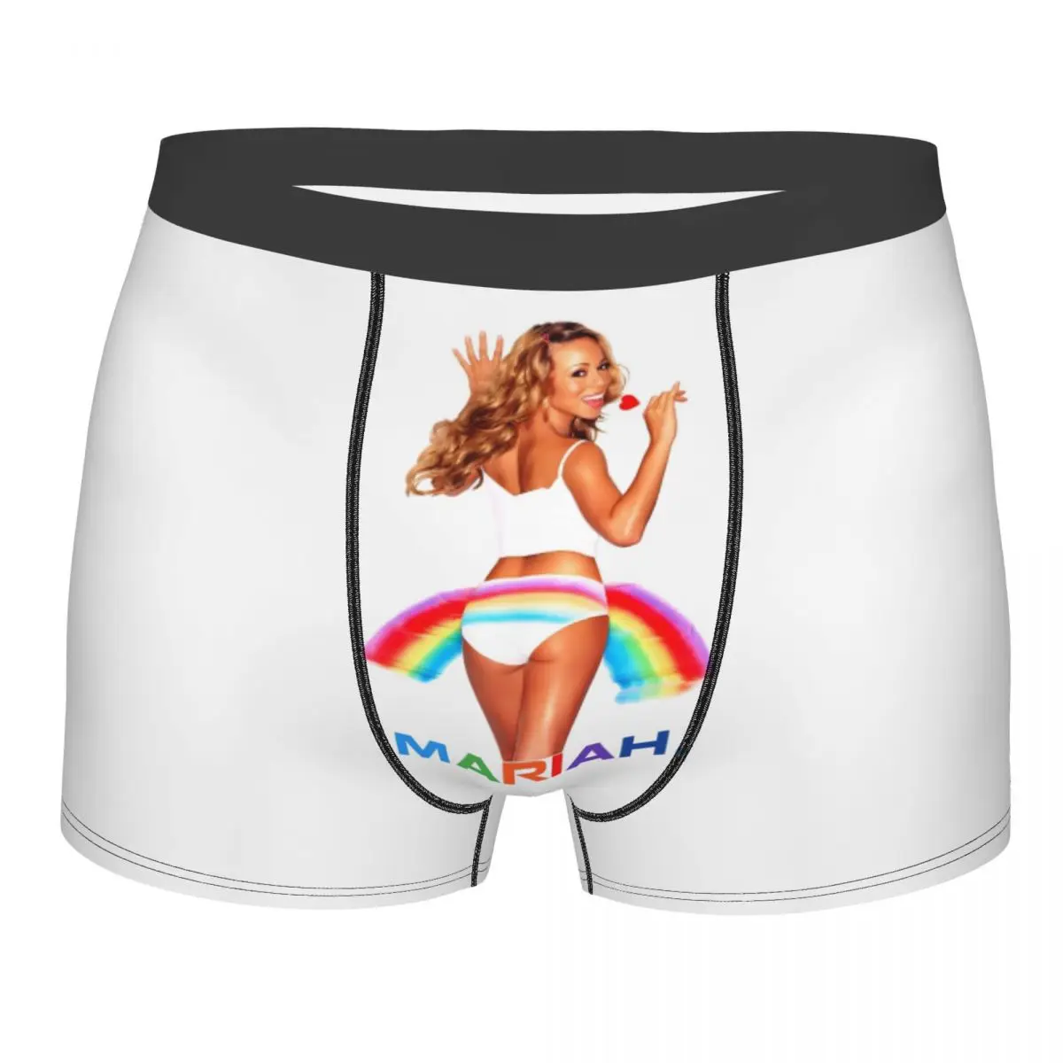 Men Mariah Carey Underwear Funny Boxer Shorts Panties Male Soft Underpants Plus Size