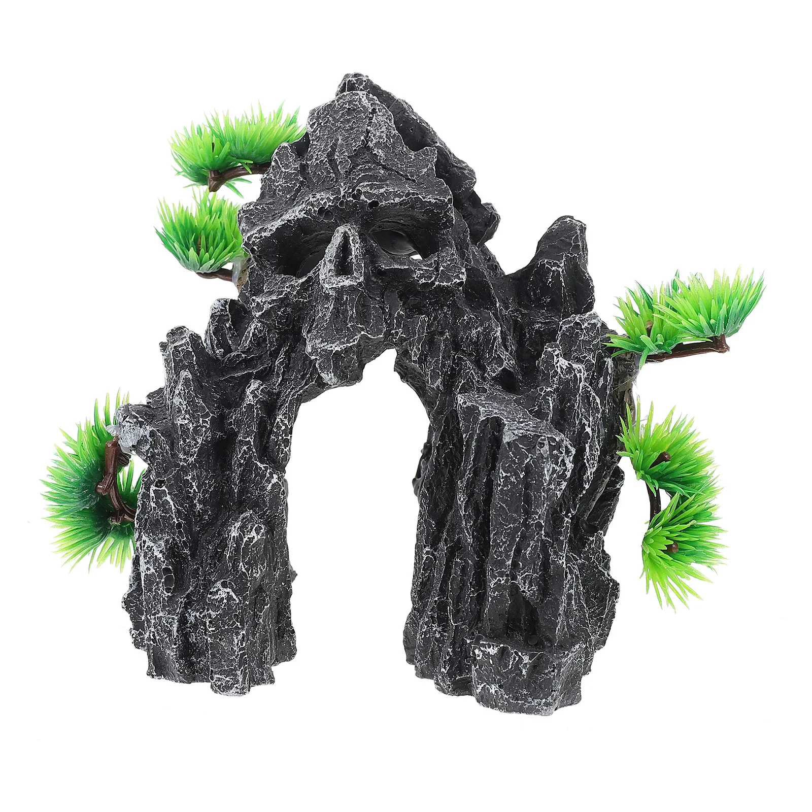 

Aquarium Mountain Statue Resin Skull Decoration Fish Shelter Adorn Stable Fish Tank Landscape Decor Aquarium Mountain Statue