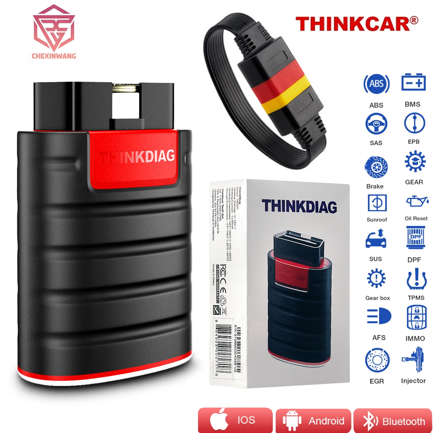 Thinkdiag BT OBD2 Scanner Automotivo OBD 2 TPMS Code Reader Car Easydiag Diagnostic Tool for DIY PK MK808