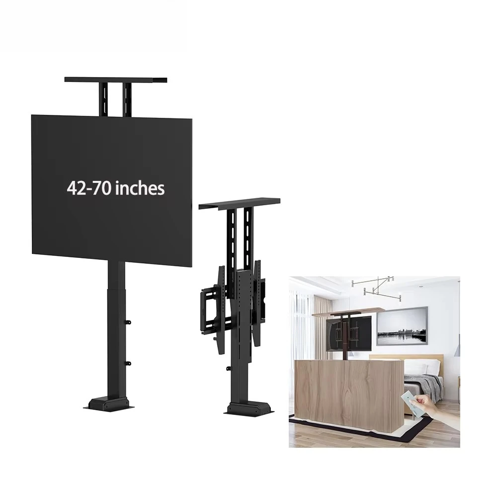 32-70 Inch Electric TV Cabinet Lifter TV Lift Stand with Automatic Height Adjustment Lcd Monitor Lift Motorized TV Lift